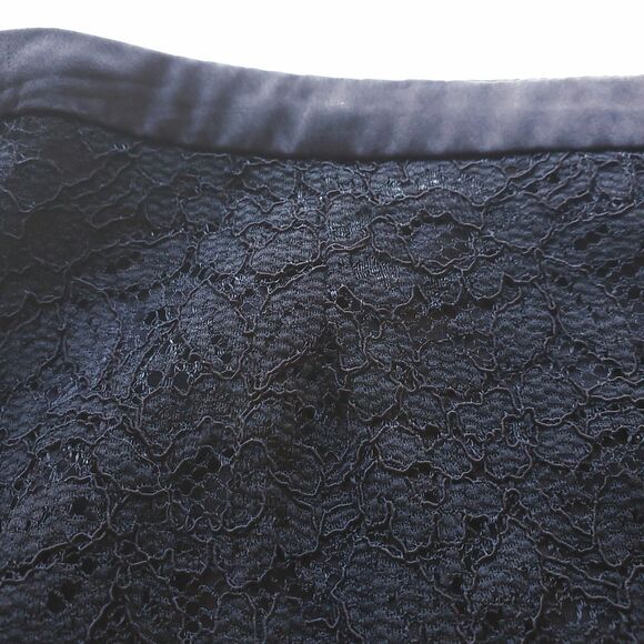 VTG Nine & Co Black Lace Pencil Skirt Sz 6 Knee Length Floral Lined Whimsigoth - Picture 7 of 13